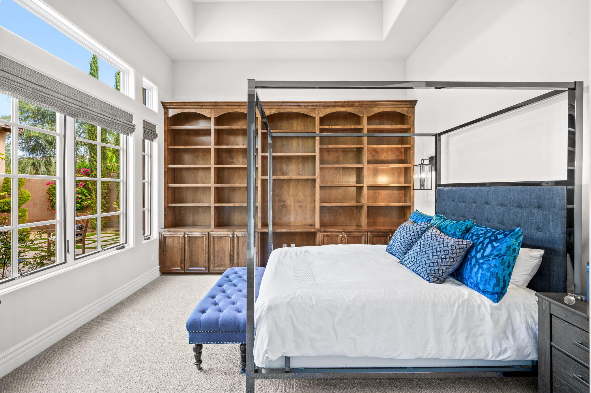 54360 Alysheba Drive La Quinta, CA 92253 - Photo 36 of 68 a bedroom with a bed and wooden floor