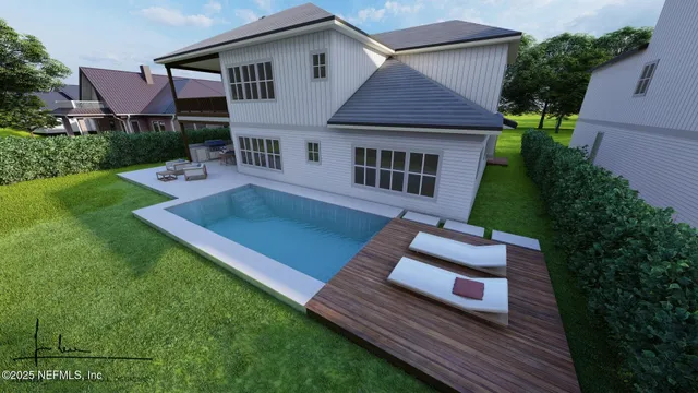 a view of a house with backyard