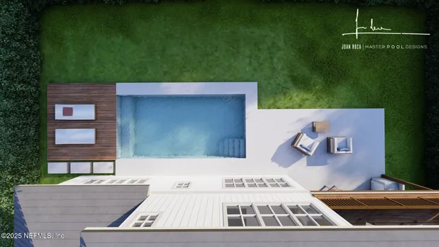 a view of yard with green space