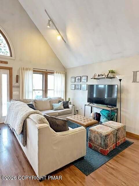 4309 Winchester Way Bushkill, PA 18324 - Photo 21 of 56 a living room with furniture and a flat screen tv
