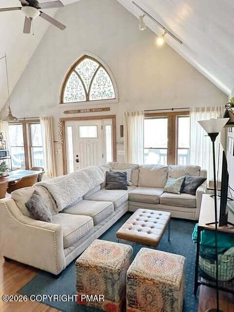 4309 Winchester Way Bushkill, PA 18324 - Photo 26 of 56 a living room with furniture and a large window