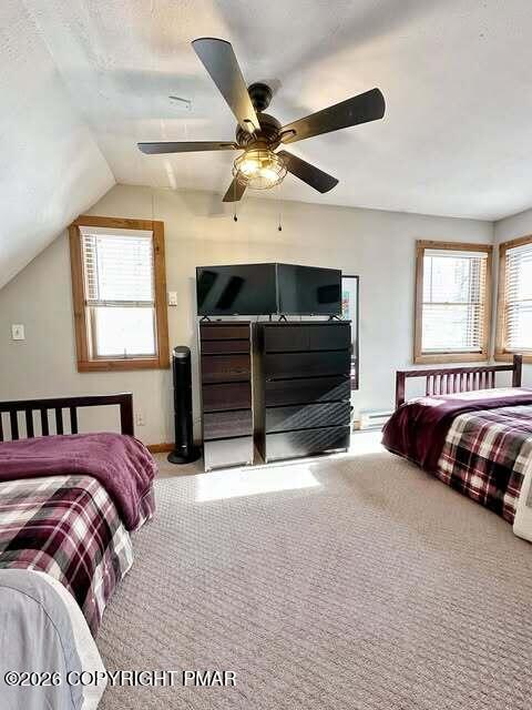 4309 Winchester Way Bushkill, PA 18324 - Photo 37 of 56 a bedroom with a bed and a ceiling fan