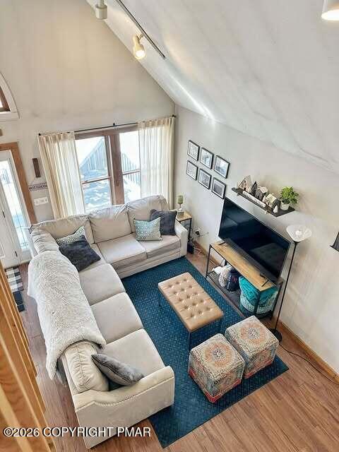 4309 Winchester Way Bushkill, PA 18324 - Photo 38 of 56 a living room with furniture and wooden floor