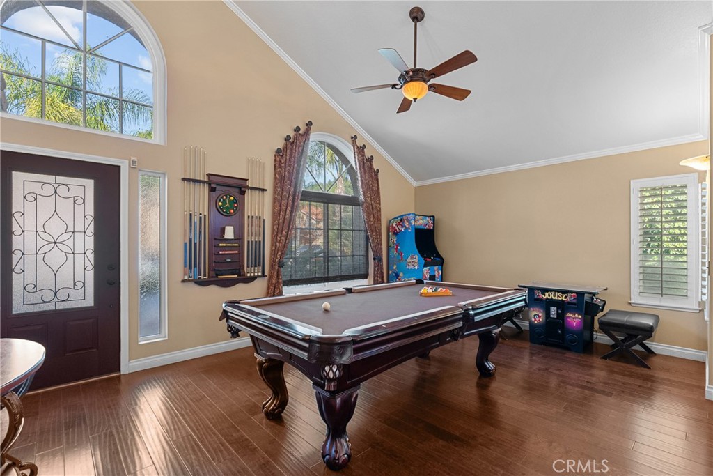 20344 Calhaven Drive Saugus, CA 91390 - Photo 17 of 70 a room with furniture pool table wooden floor and windows