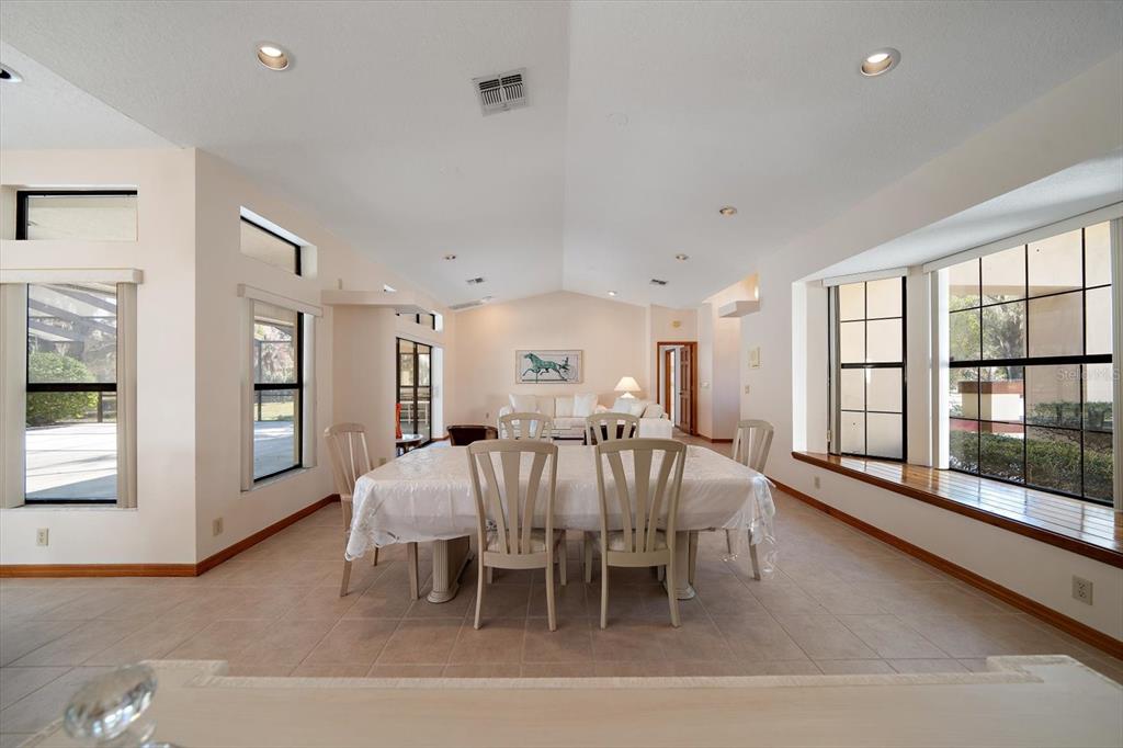 18419 Tyler Road Odessa, FL 33556 - Photo 9 of 38 a view of a dining room with furniture large window and chandelier