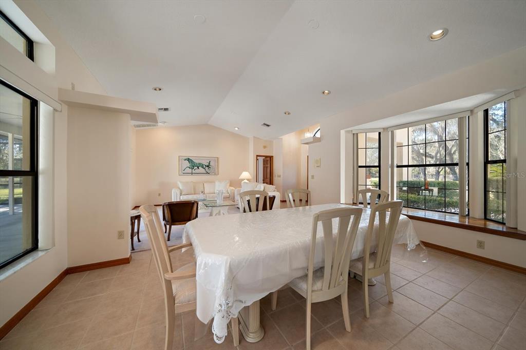 18419 Tyler Road Odessa, FL 33556 - Photo 10 of 38 a view of a dining room with furniture large windows and wooden floor
