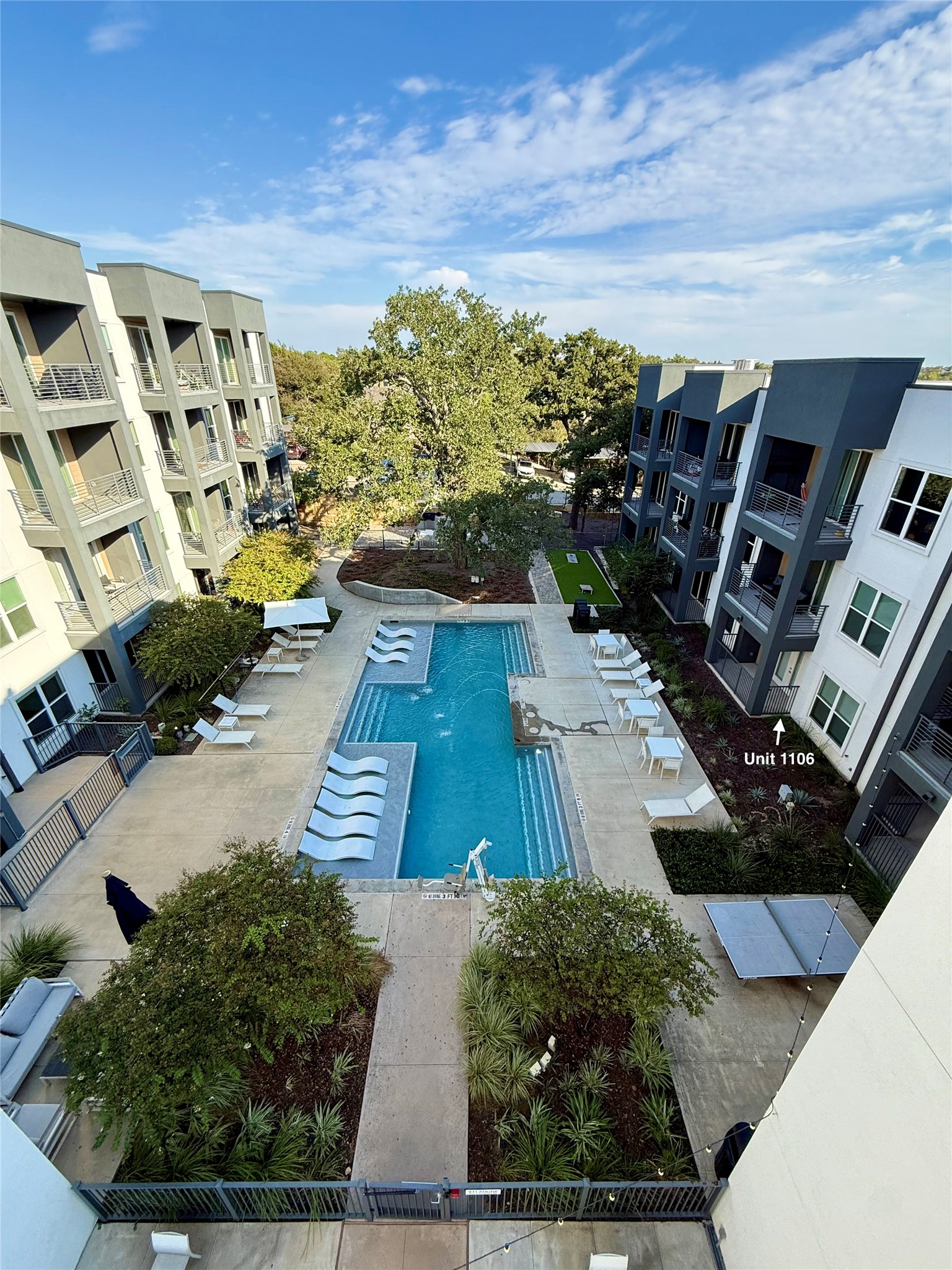 4801 Springdale Road, Unit 1106 Austin, TX 78723 - Photo 18 of 22 View from the 4th floor with location of this unit identified.