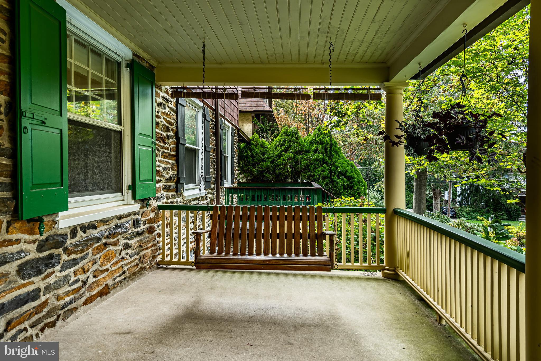 108 Llanfair Road Bala Cynwyd, PA 19004 - Photo 8 of 49 Front porch w swing