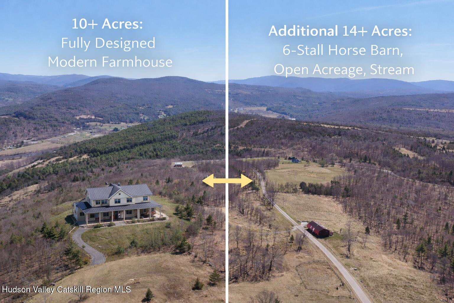 Tait house site with barn rendering