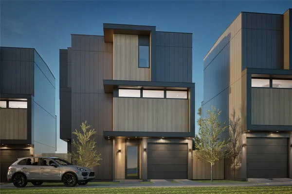a car parked in front of a house