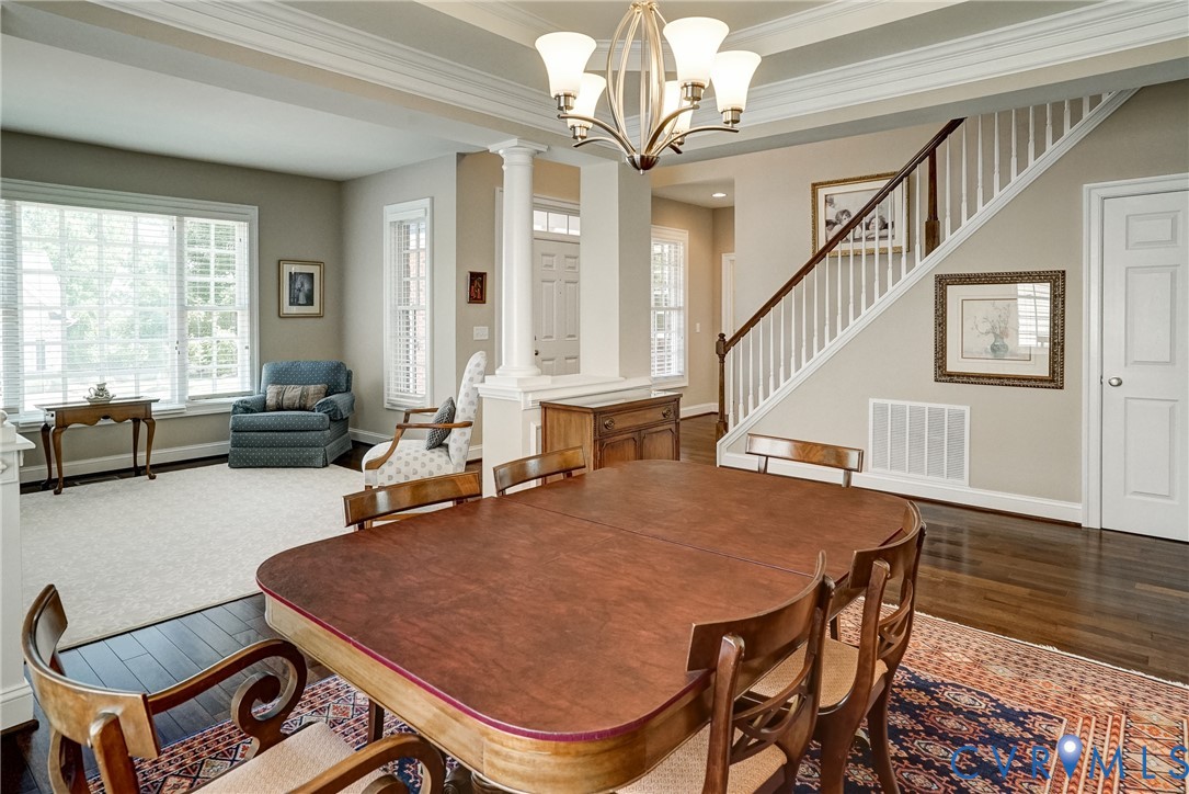 3606 Edenfield Road Midlothian, VA 23113 - Photo 17 of 67 Open-concept living area featuring dark wood-finis