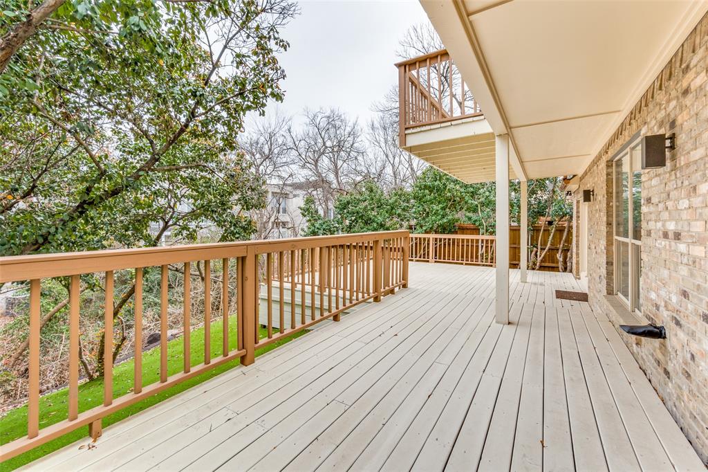 9130 Valley Chapel Lane Dallas, TX 75220 - Photo 32 of 39 a view of a wooden deck