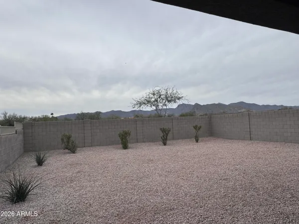 a view of outdoor space yard and mountain view
