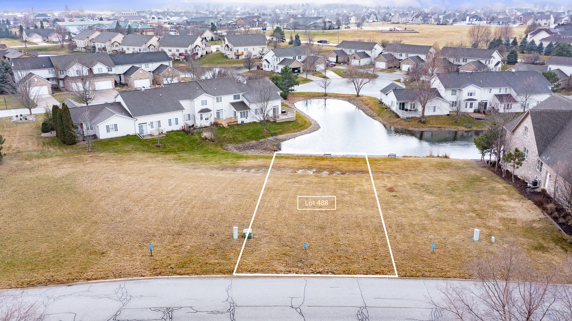 10460 Doubletree Drive South Winfield, IN 46307 - Photo 5 of 31 an aerial view of residential houses with yard
