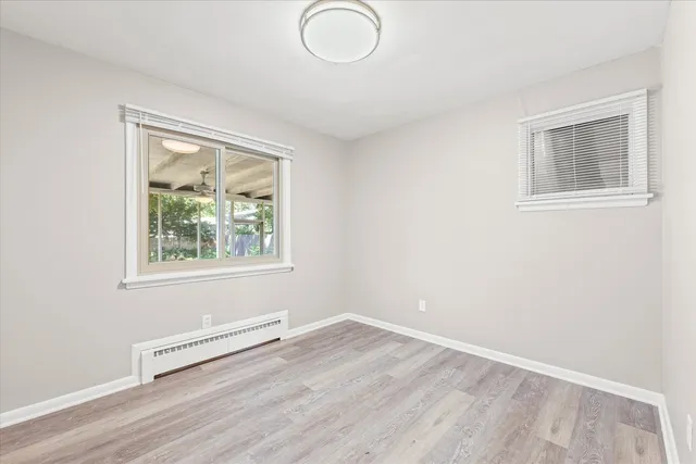 an empty room with a window