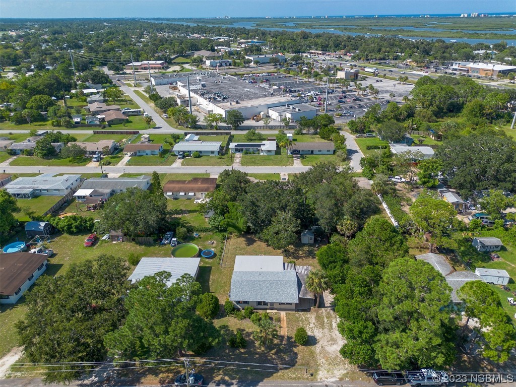 209 Pine Avenue Edgewater, FL 32141 - Photo 26 of 34 an aerial view of residential houses with outdoor space and river