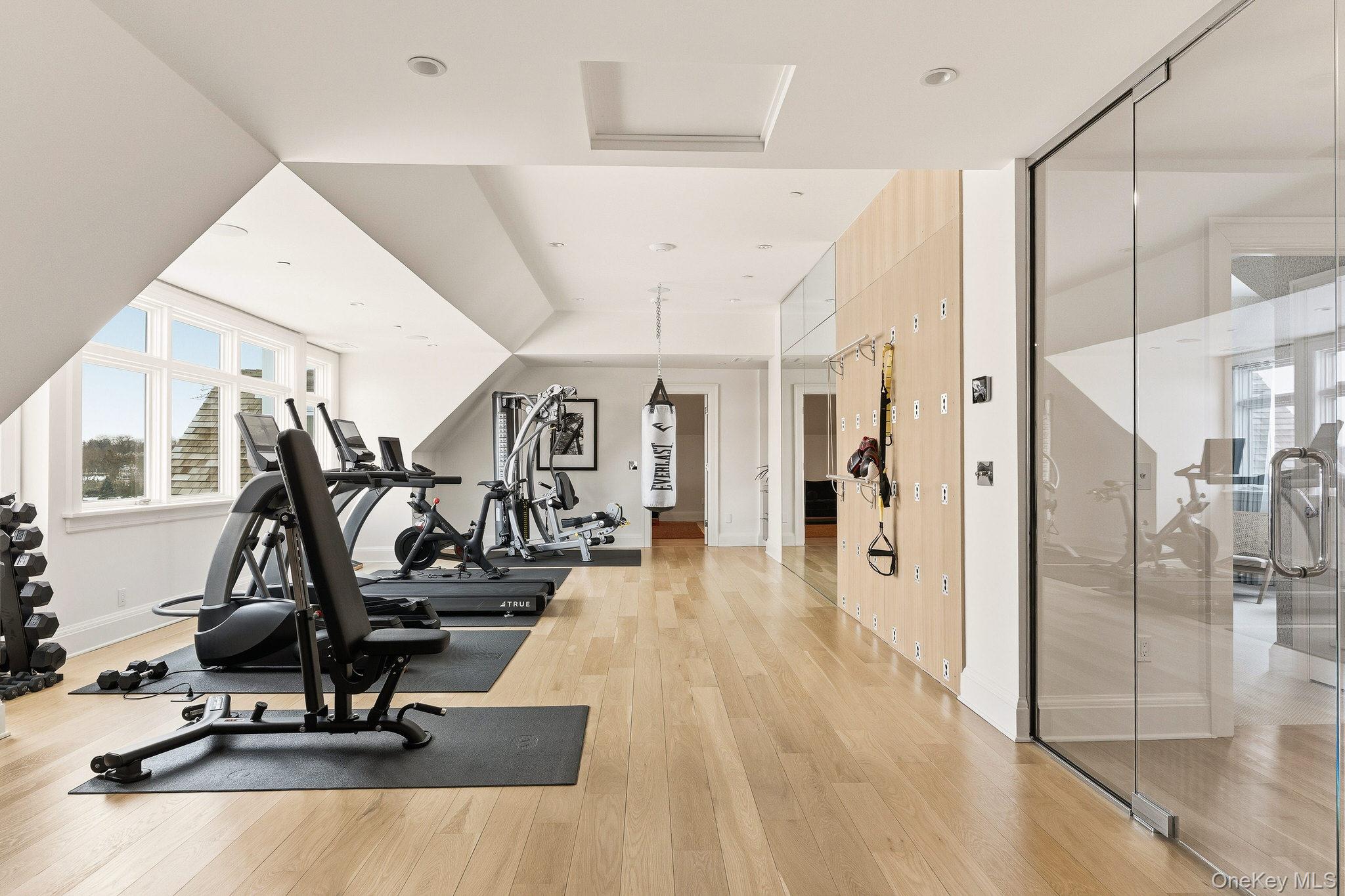 217 Hommocks Road Larchmont, NY 10538 - Photo 29 of 49 a view of a room with gym equipment