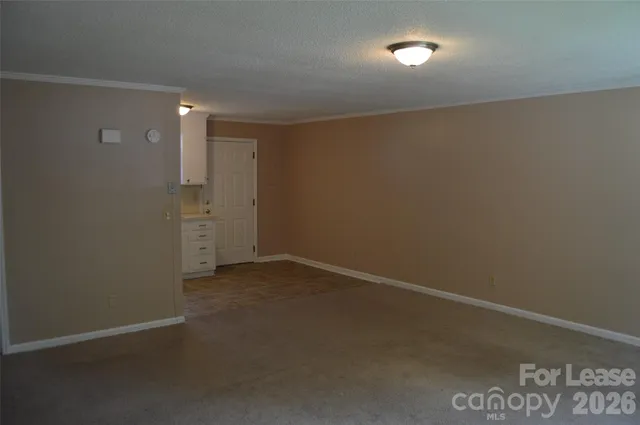an empty room with closet