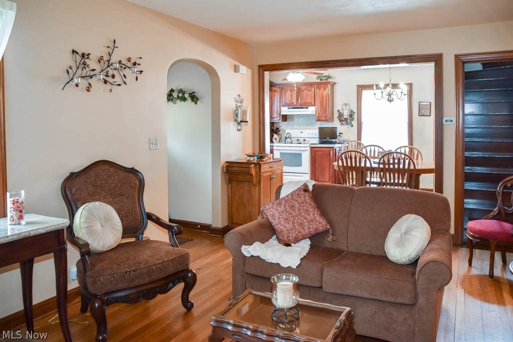4222 7th Street Northwest Canton, OH 44708 - Photo 6 of 26 The living room opens to the dining room.