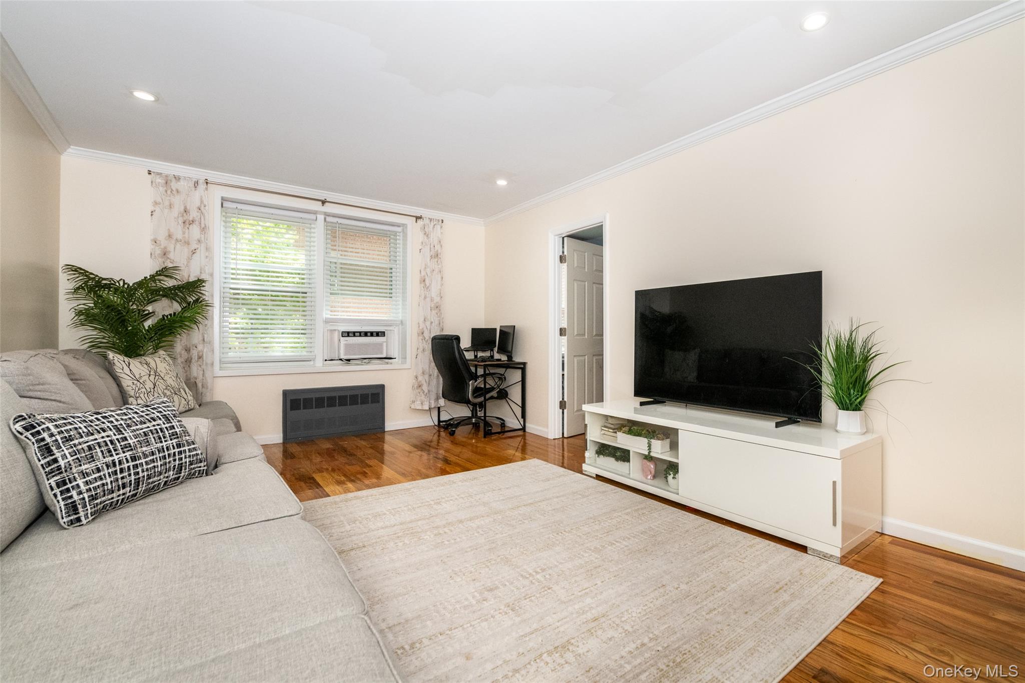 90 Union Street, Unit 1A New Rochelle, NY 10805 - Photo 5 of 28 a living room with furniture and a flat screen tv