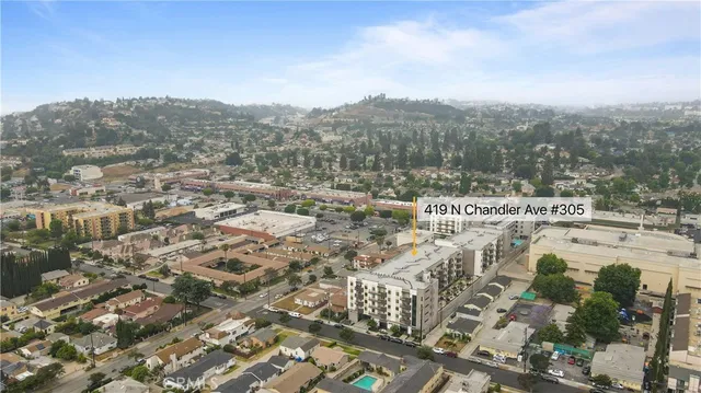 an aerial view of a city