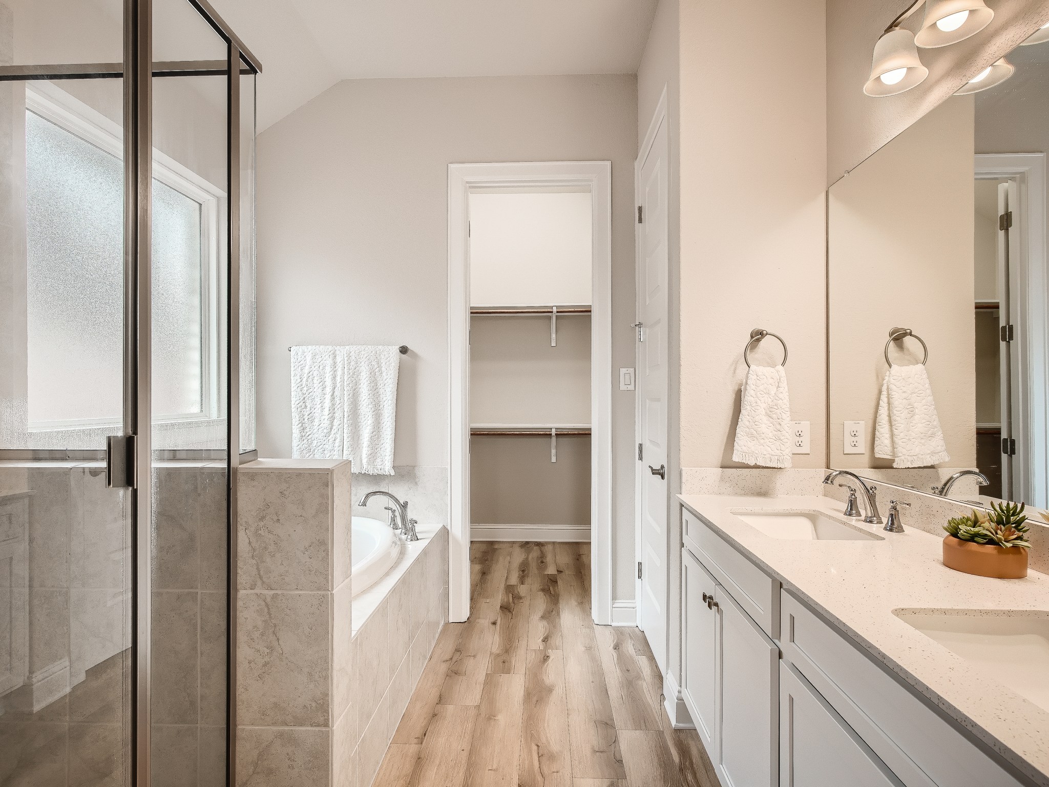 1220 Highland Ridge Road Georgetown, TX 78628 - Photo 7 of 15 Dual vanities and walk-in shower