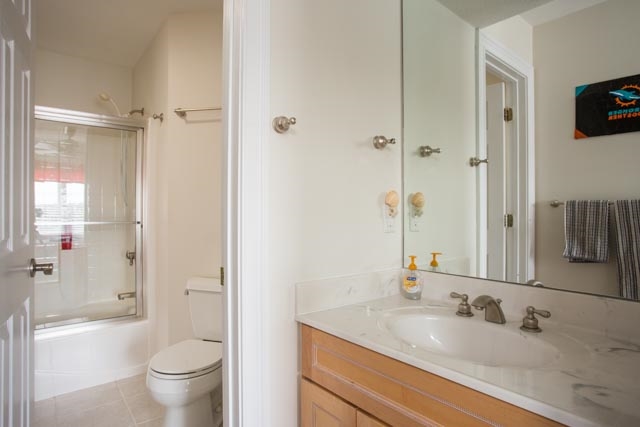 3731 Davis Road Penn Laird, VA 22846 - Photo 31 of 49 a bathroom with a granite countertop sink toilet and shower