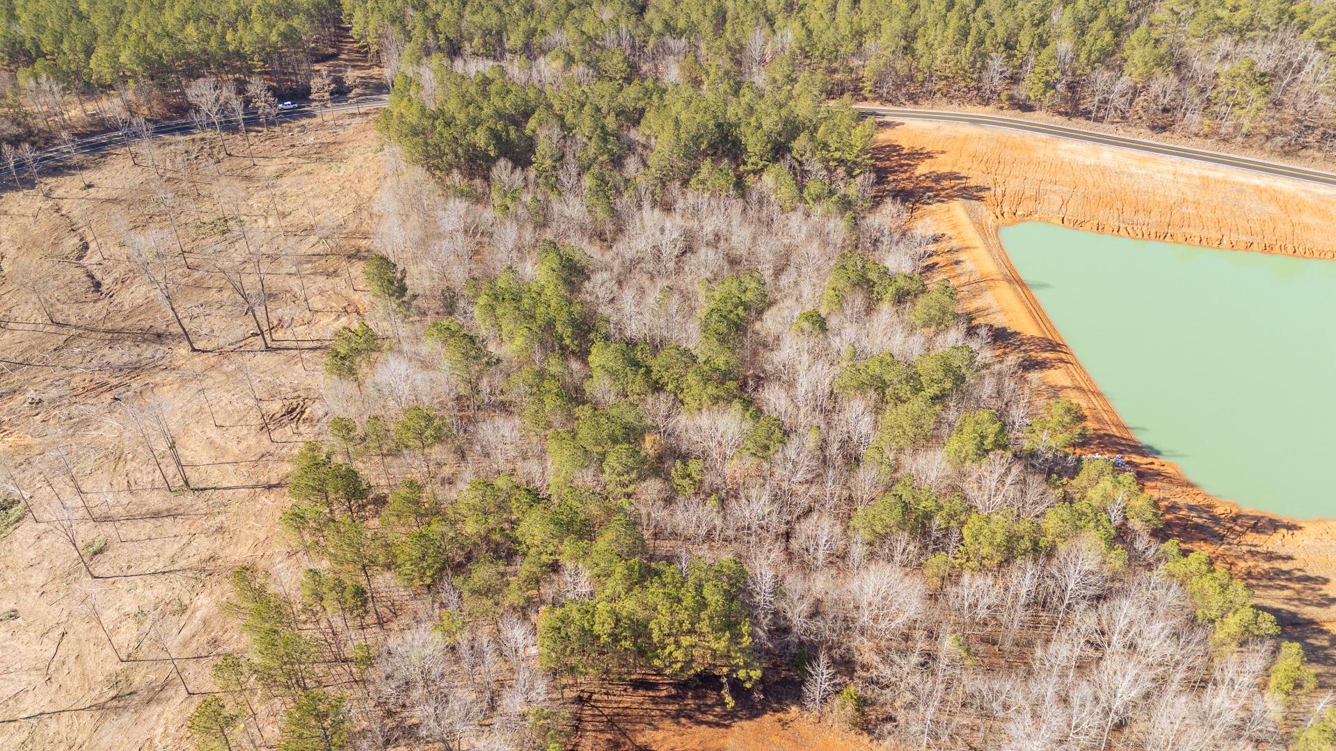 0 Kendrick & Hamburg Road Michie, TN 38357 - Photo 20 of 38 Bird's eye view of a nearby body of water and a forest