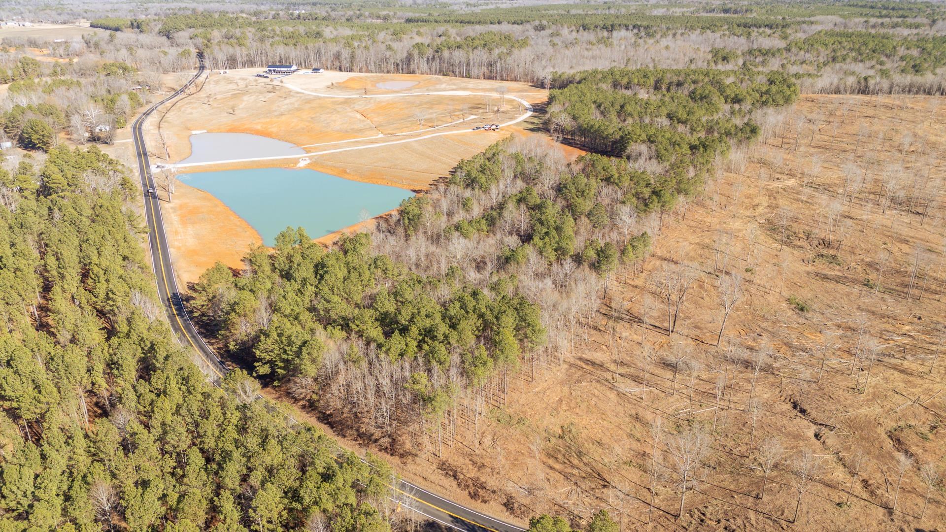 0 Kendrick & Hamburg Road Michie, TN 38357 - Photo 9 of 38 Aerial view of property's location with a large body of water and a forest