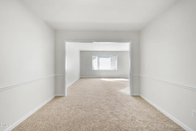 an empty room with a window