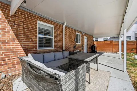 a view of outdoor space with seating space