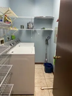 a close view of utility room