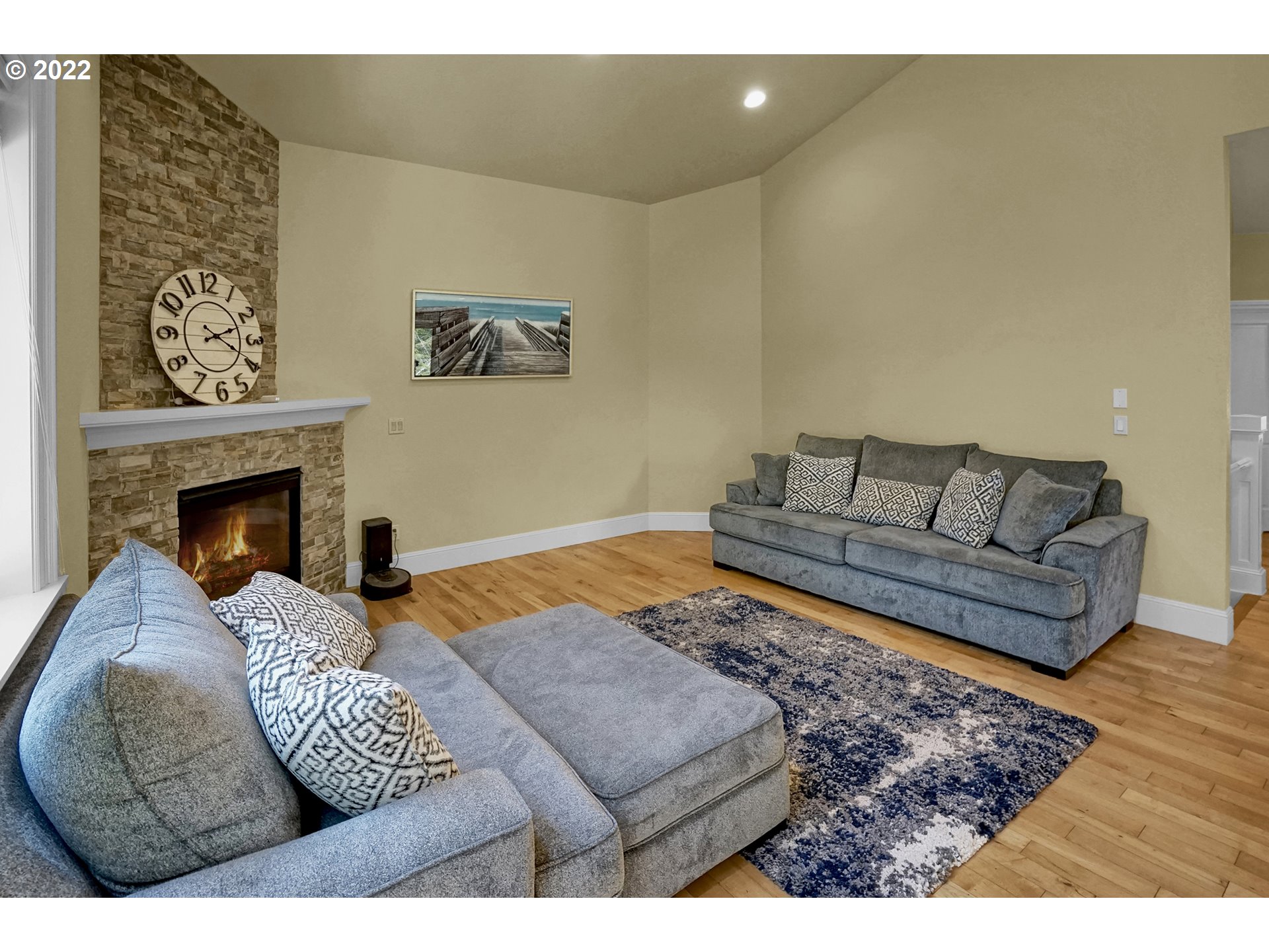 11 Big Tree Road Gleneden Beach, OR 97388 - Photo 7 of 32 a living room with furniture and a fireplace