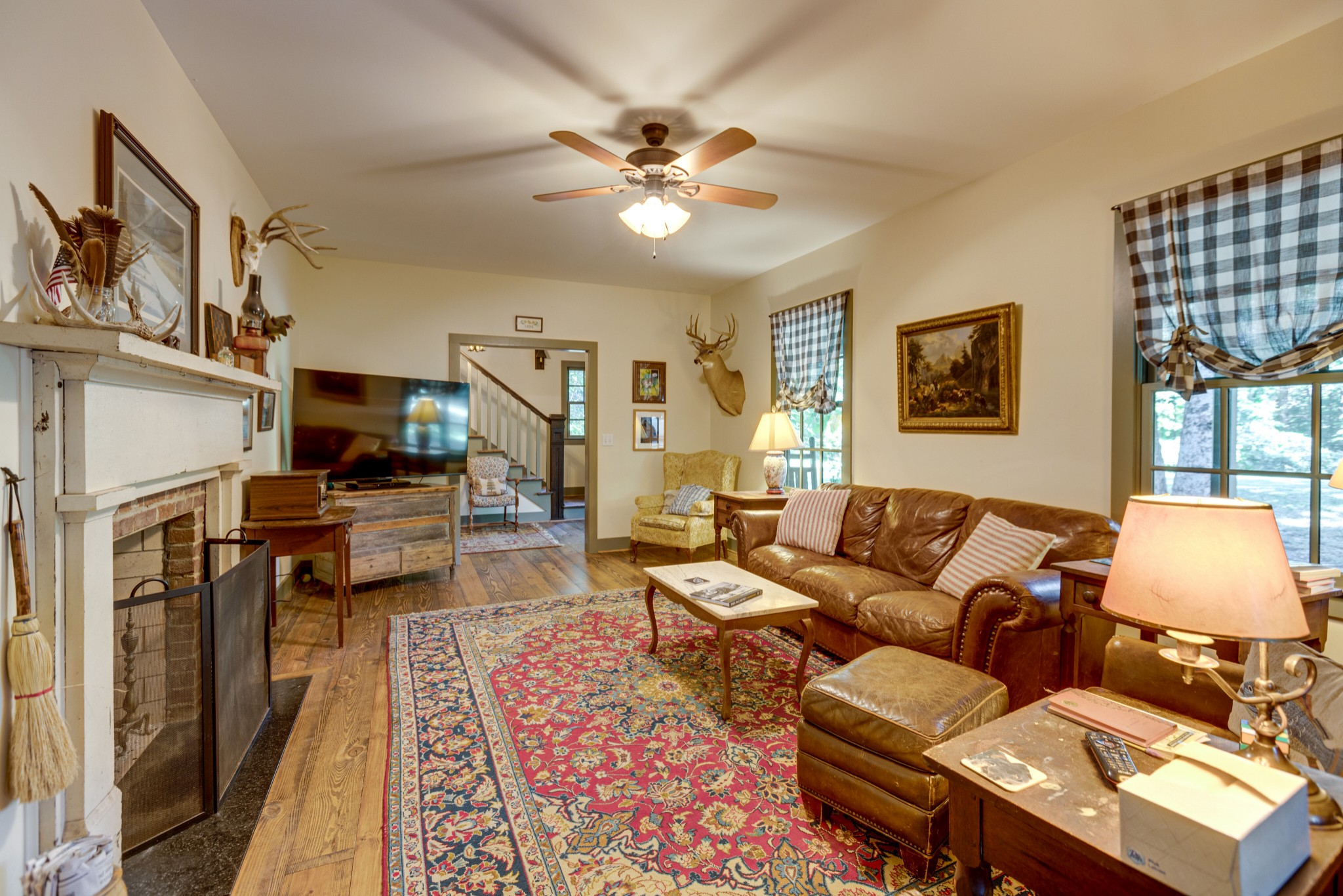 5184 Fire Tower Road Franklin, TN 37064 - Photo 11 of 53 a living room with furniture and a fireplace