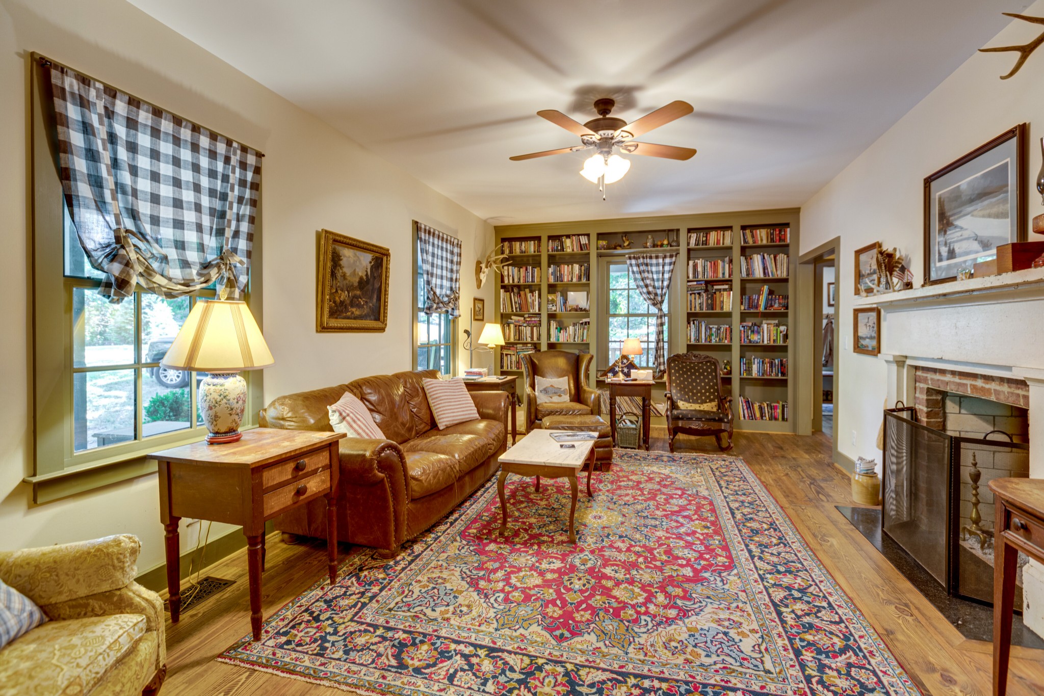 5184 Fire Tower Road Franklin, TN 37064 - Photo 10 of 53 a living room with furniture and a fireplace