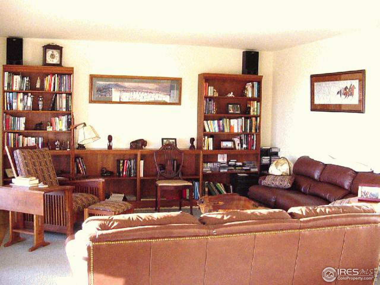 228 Stratton Park Road Bellvue, CO 80512 - Photo 7 of 12 a living room with furniture and bookshelf