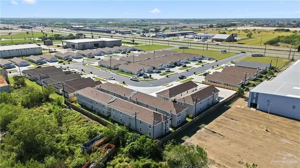 a view of a city with lawn chairs