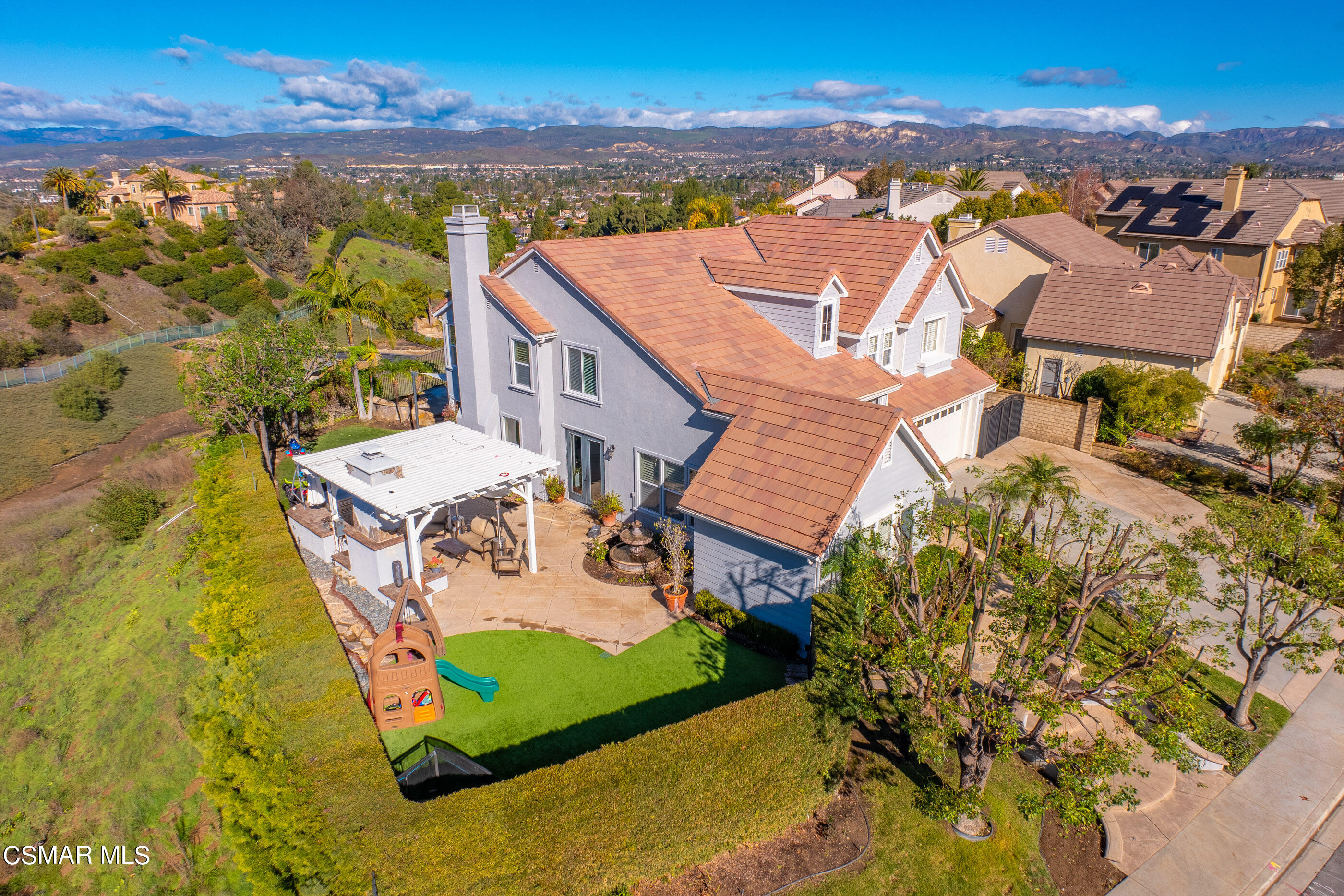 1997 Arielle Lane Simi Valley, CA 93065 - Photo 2 of 54 an aerial view of a house with a ocean view