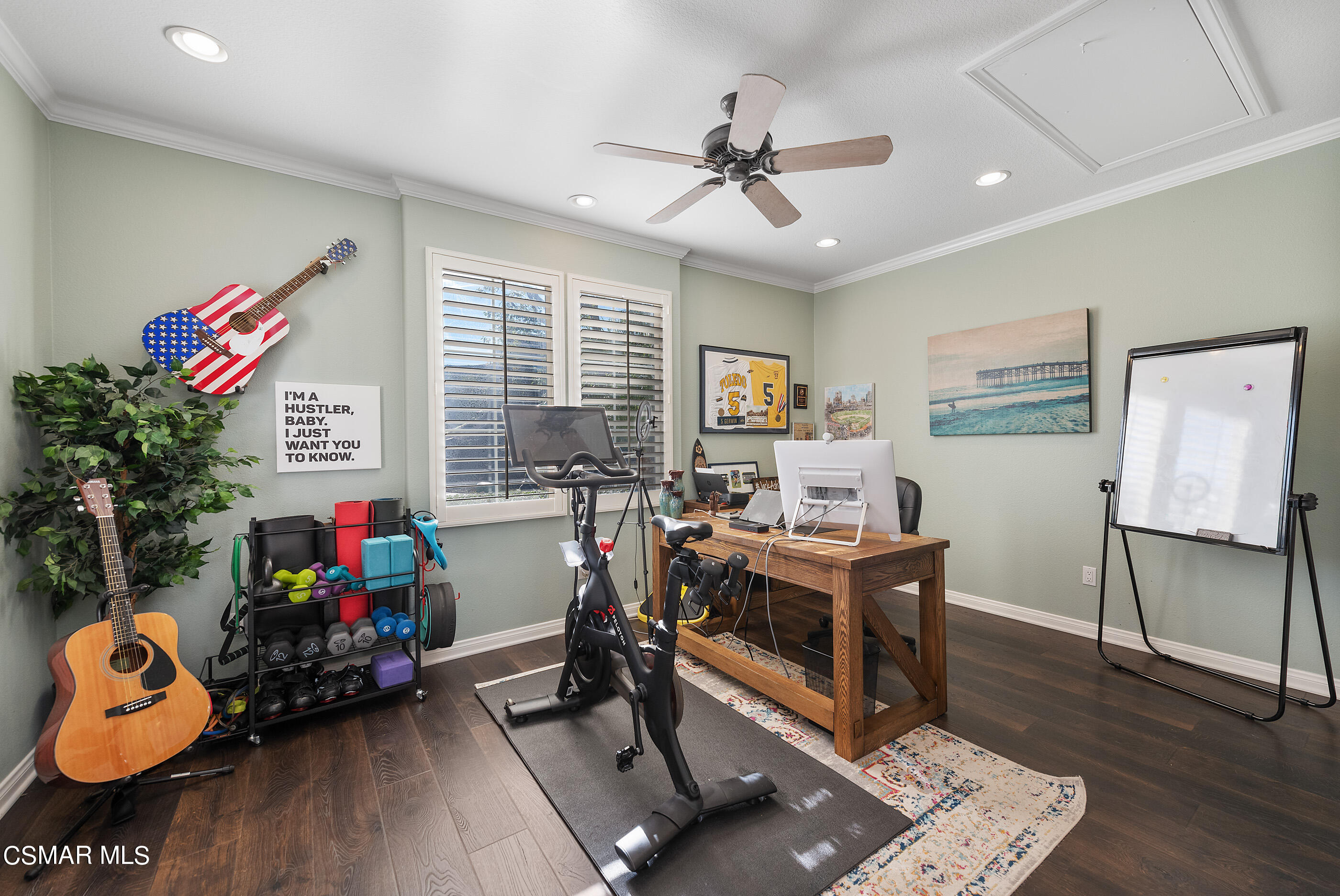 1997 Arielle Lane Simi Valley, CA 93065 - Photo 40 of 54 a view of a workspace with furniture and a living room