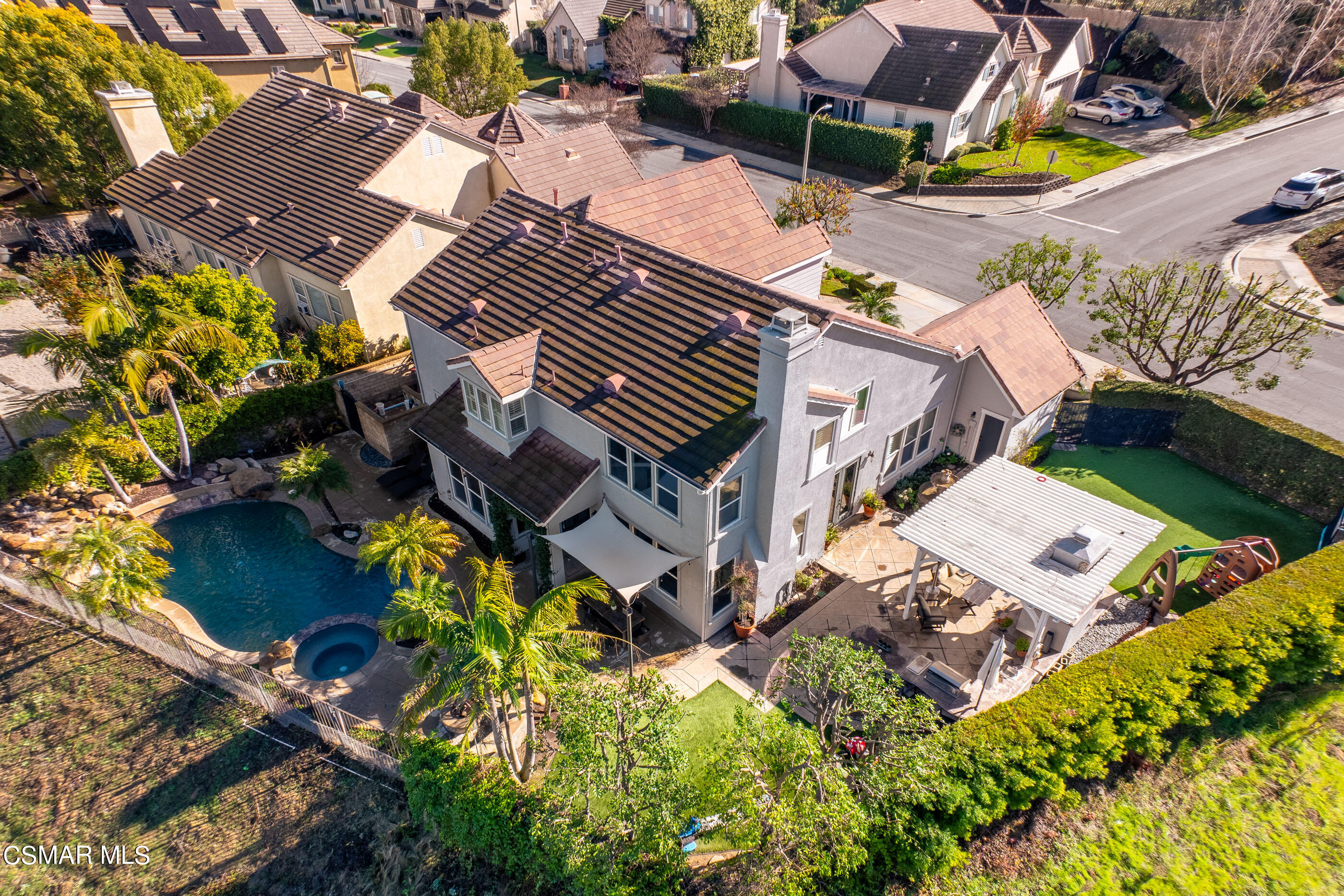 1997 Arielle Lane Simi Valley, CA 93065 - Photo 43 of 54 an aerial view of residential houses with yard