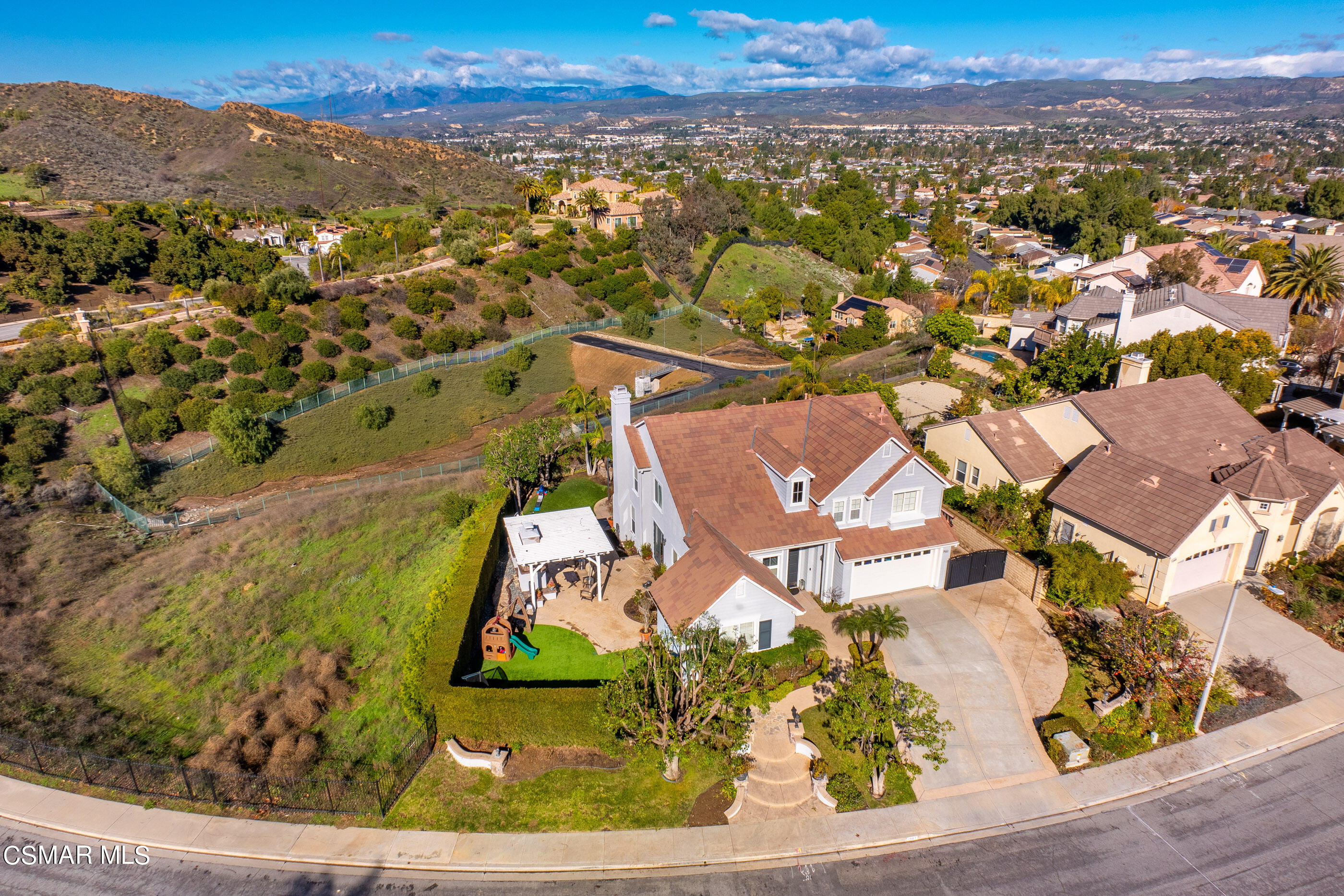1997 Arielle Lane Simi Valley, CA 93065 - Photo 52 of 54 an aerial view of residential houses with outdoor space
