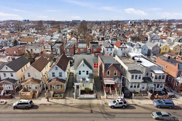 an aerial view of a city