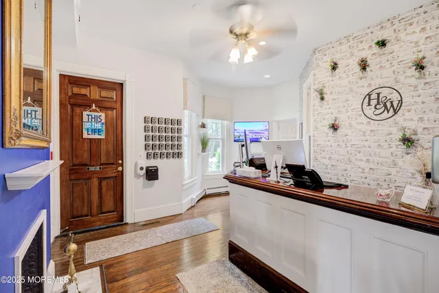 a balcony with furniture and city view