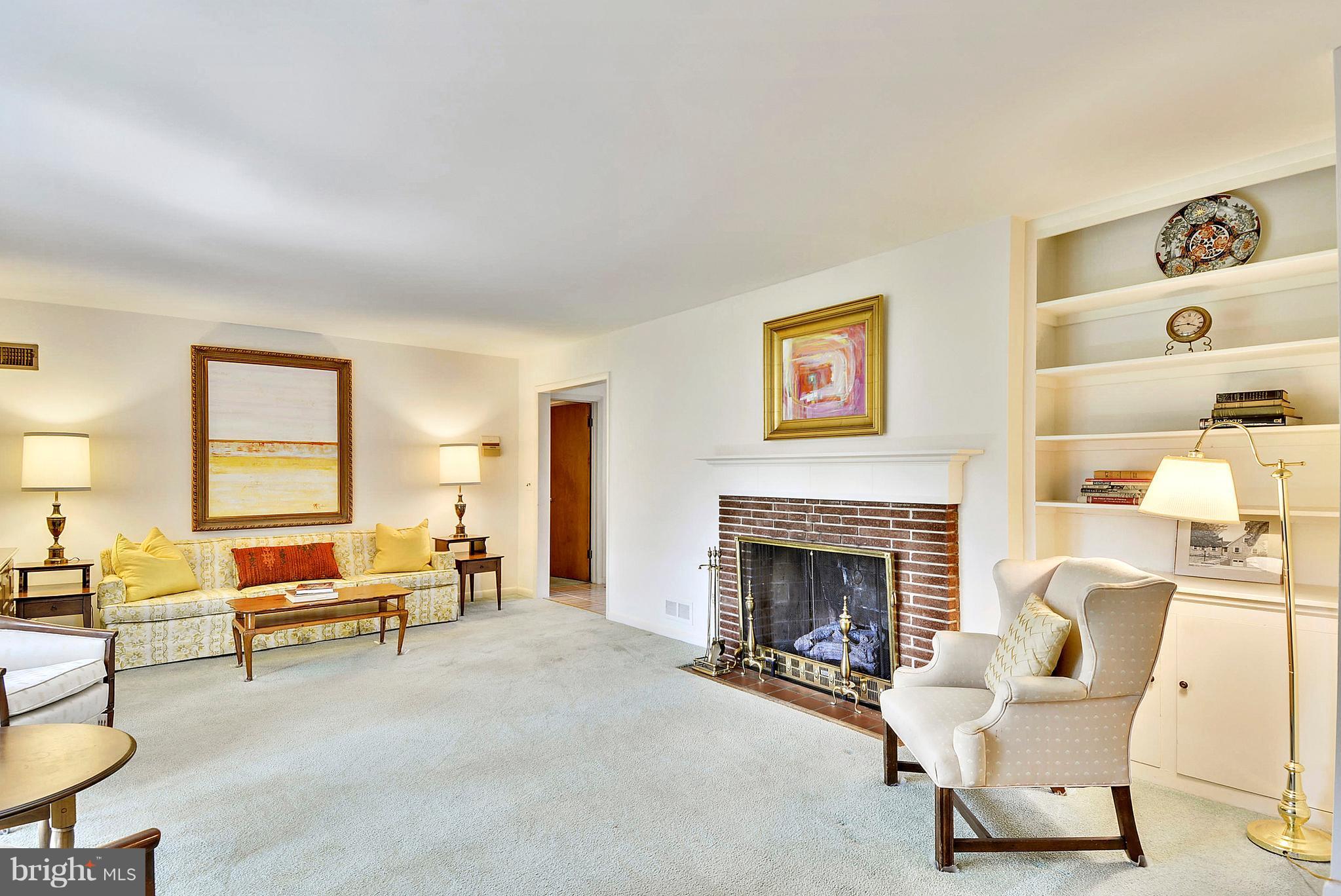 7006 Copeleigh Road Baltimore, MD 21212 - Photo 6 of 26 Living Room with wood burning (gassed) fireplace