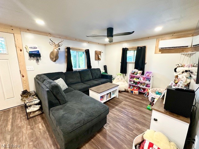 44 Moores Road New Cumberland, WV 26047 - Photo 3 of 27 Living room featuring ceiling fan