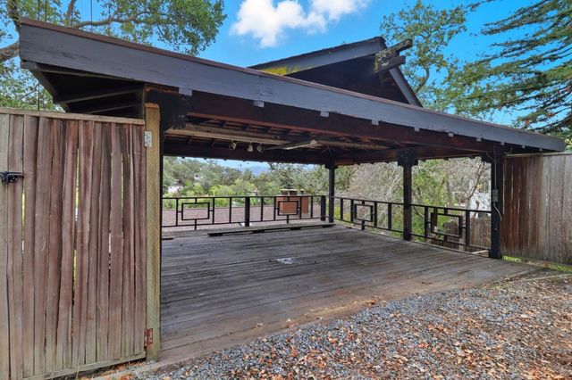 a view of a backyard of a house
