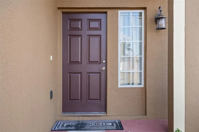 a view of front door of a house