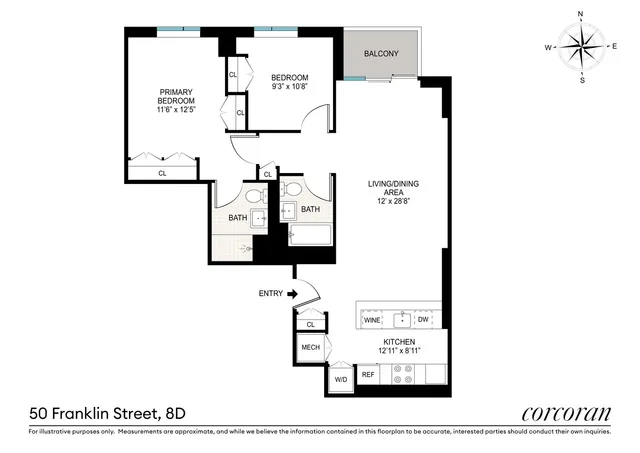 $1,495,000 | 50 Franklin Street, Unit 8D | TriBeCa