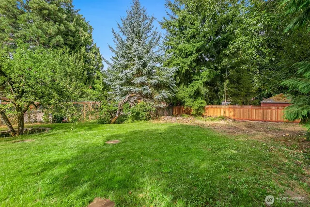 a view of a backyard