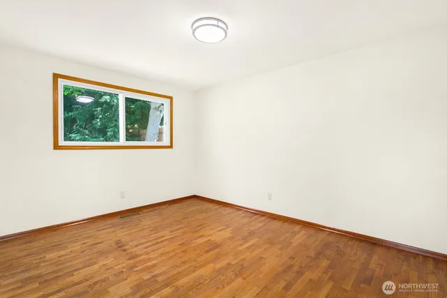 an empty room with a window